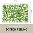thumbnail image 2 of Alfombrilla de baño verde, alfombrilla de microfibra suave y esponjosa para baño, antideslizante e impermeable, para decoración de bañera y ducha de interior (bonito diseño floral de 18 x 26 pulgadas), 2 of 4