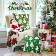 thumbnail image 4 of SANMADROLA Christmas Throw Pillow Covers, 18x18 Throw Pillows Soft Plush Cushion Covers, Set of 2 Xmas Tree Pillowcases Holiday Festivals Winter Home Decor Sofa Couch Bed Porch, Green, 4 of 9