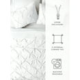 thumbnail image 3 of Comfort Canopy - 3 Piece White Pinch Pleated Duvet Cover Set with Shams for Twin Size Bedding, 3 of 10