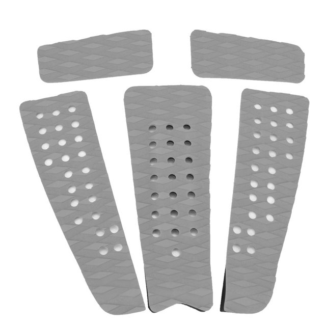Juego de alfombrillas de tracción grises para un mejor agarre y seguridad, 5 piezas de almohadillas antideslizantes de EVA para tablas de surf y cubiertas de barcos