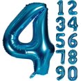 thumbnail image 1 of 40 Inch Blue Numbers 0-9 Birthday Party Decorations Helium Foil Mylar Number Balloon Digital 4, 1 of 4