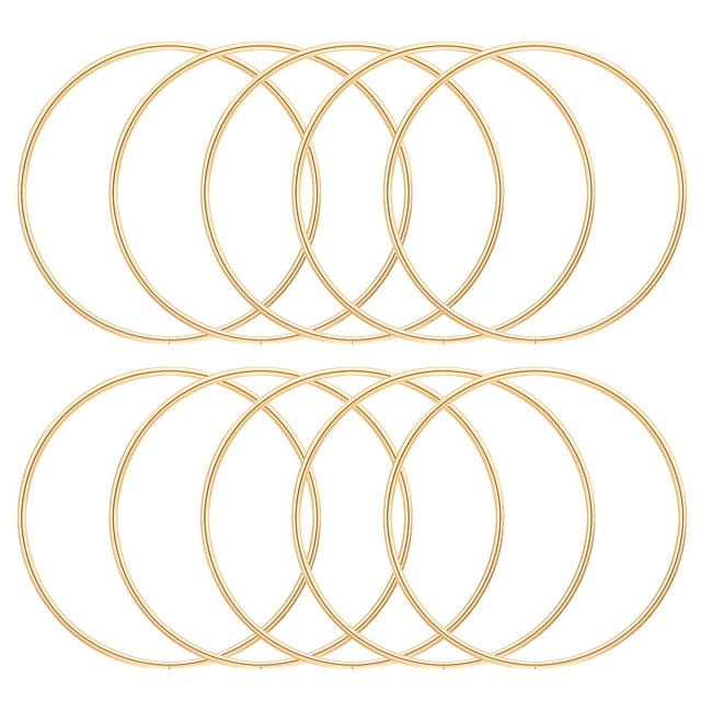 MasteelfCA 10pcs Metal Wreath Rings Dreamcatcher DIY Craft Circles Round Metal Rings DIY Adornment Accessories