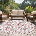 thumbnail image 4 of Round Rug 6Ft Washable Non-Slip, Pink Beige Flowers Circle Area Rugs for Living Room Bedroom, Spring Floral Elegant Pastoral Botanical Indoor Floor Mats Carpet Runner for Home Decor Aesthetic, 4 of 8