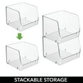 thumbnail image 5 of mDesign Kitchen Plastic Storage Organizer Bin with Open Front - 2 Pack - Clear, 5 of 9