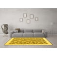 thumbnail image 3 of Ahgly Company Machine Washable Indoor Rectangle Solid Yellow Modern Area Rugs, 2' x 4', 3 of 4