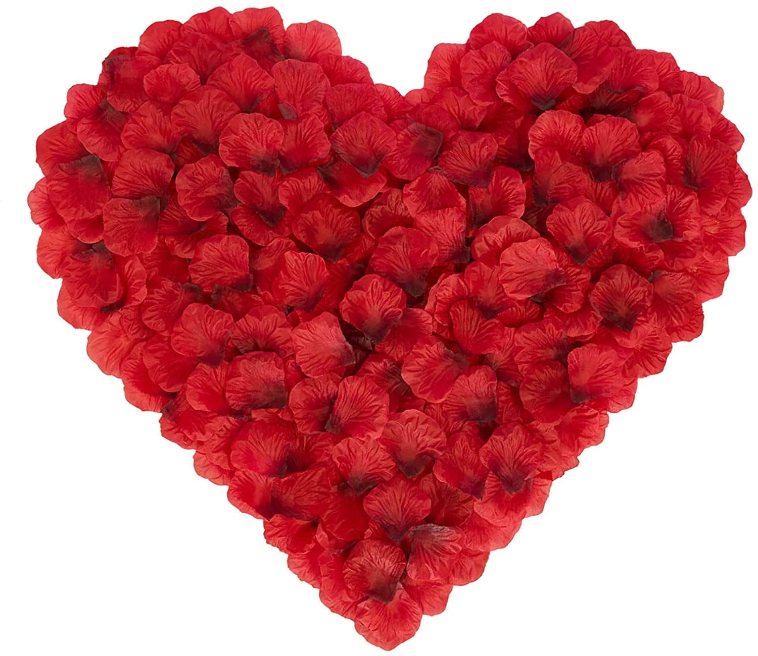 Dearhouse 3000 Pieces Rose Petals Artificial Flower Silk Petals for Valentine Day Wedding Flower Decoration (Dark Red)