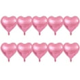 thumbnail image 2 of 10 PCS Heart Balloons, 18 Inch Foil Heart Shaped Balloons Helium Mylar Balloons Foil Balloon for Women Kids Valentines Day Decoration Birthday Wedding Proposal Bridal Bachelorette Party Decor, Pink, 2 of 7