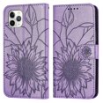 thumbnail image 1 of Funda tipo cartera con girasoles grabados para iPhone 11 Pro Max: elegante, multifuncional y con protección total., 1 of 5