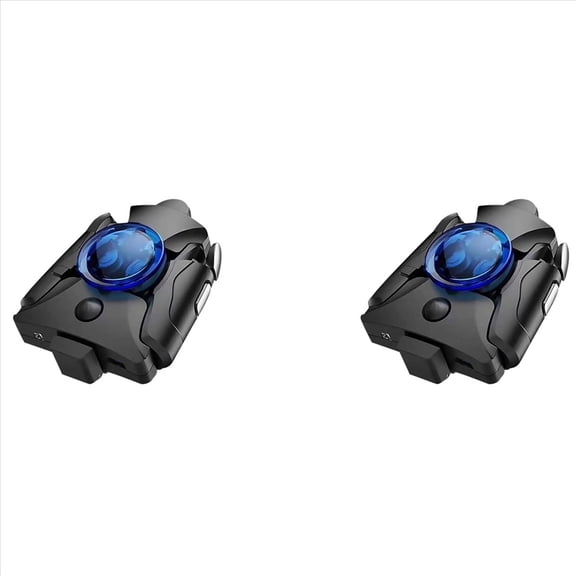 2X Mobile Phone Trigger Mobile Game Controller Portable Foldable Pressure Fast Shot Compatible with and Android,2 x Phone Cooler 2 x USB Cable,black