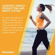 BioEmblem B-Complex With Methyl Folate, B12, B6, Biotin & Choline, for Energy, Heart & Immune, 90 Ct