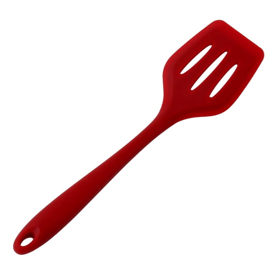 Unique Bargains Silicone Turner 4 Pieces Heat Resistant Non Stick Turner Red