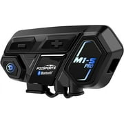 Motorcycle Bluetooth Intercom, Fodsports M1S Pro 2000m 8 Riders Group Motorbike Helmet Communication System Headset Universal Wireless Interphone (Waterproof/Handsfree/Stereo Music/GPS/2 Mic)