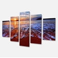 thumbnail image 2 of Colorful Sunset with Bright Waters - Seashore Canvas Art Print, 2 of 3