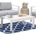 thumbnail image 5 of CozyHom Outdoor Patio Aluminum Coffee Table, Modern Rectangular Metal Dining Coffee Table, White, 5 of 9