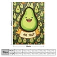 thumbnail image 4 of Nawypu Avocado Throw Blanket with Name- Soft, Fuzzy &amp; Warm Lap Size Blanket for Couch, Office - Green Cute Throw Gift for Girls, Boys, 4 of 6