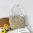 thumbnail image 2 of Fashion Flower Lace Woven Shoulder Shopping Bag Women Summer Beach Large Handbag, 2 of 3