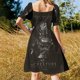 thumbnail image 5 of Vestido de manga corta con diseño moderno de mediados de siglo, vestidos de noche para mujer, vestido largo para mujer, ropa de playa, 5 of 7