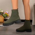 thumbnail image 6 of XIMIN Women Low Heel Thick Heel Heel Round Toe Mesh Ankle Boots Lug Sole Mid Calf Fashionable Boots Wide Calf Knee High Boots Classic Hiking Boots, 6 of 8
