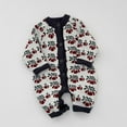 thumbnail image 2 of FINALGANG Baby Boy Girl Romper Cute Panda Prints Knitted Jumpsuit Long Sleeve Crewneck Buttoned Bodysuit For Casual Daily Wear Leisure Onesie, 2 of 5