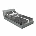 thumbnail image 3 of Grey Bedding Set with Sheet & Covers, Tree Illustration with Growing Branches Merry Seasonal Grass Bushes Nature, Printed Bedroom Decor 2 Shams, 4 Sizes, Grey White, by Ambesonne, 3 of 3