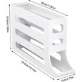 thumbnail image 2 of 4 Tiers Egg Holder for Fridge Auto Rolling Fridge Egg Organizer Space-Saving Egg Dispenser Holder Large Capacity Eggs Dispenser Storage for Refrigerator Kichen Cabinet (Clear, 1pcs), 2 of 5
