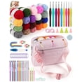 thumbnail image 1 of Kit de ganchillo Aeelike para principiantes con hilo, ganchos y bolsa, 1 of 7