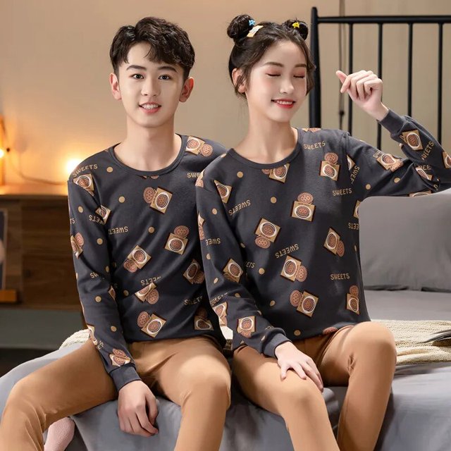 Conjuntos de pijamas navideños para niños y niñas, 100 algodón, ropa para el hogar para bebés y adolescentes