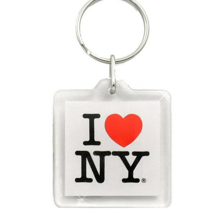 I Love New York Keychain, New York Keychains, New York Souvenirs, NYC Souvenirs, Clear lucite I Love New York keychain By Great Places To