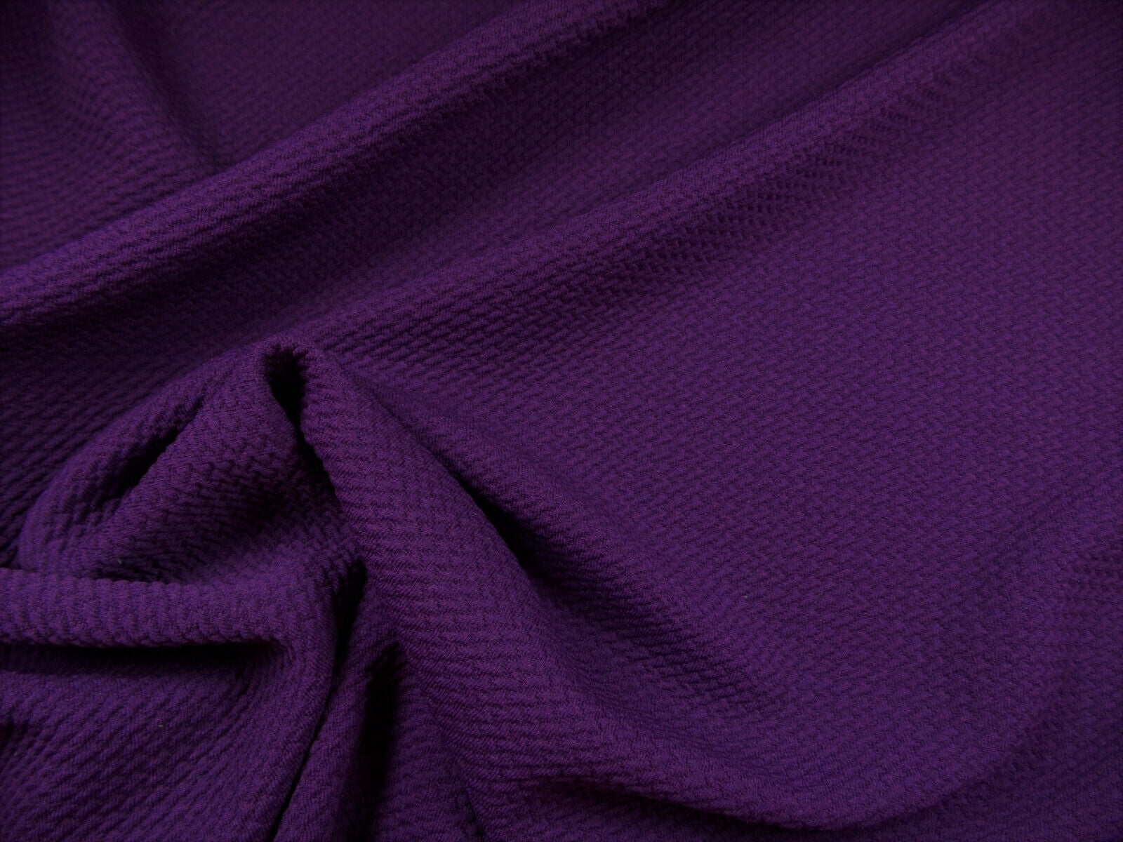 Bullet Textured Liverpool Fabric 4 way Stretch Eggplant Purple X62 (10