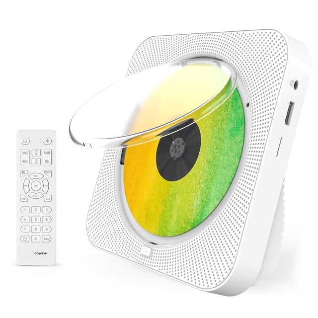 Reproductor de CD portátil Howduoyu con Bluetooth para el hogar