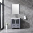 thumbnail image 2 of Volez 30 in W Dark Grey Bath Vanity, White Ceramic Top, Faucet Set, and 28 in Mirror, 2 of 8