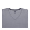 thumbnail image 3 of Playera Fruit Of The Loom para Mujer, Cuello V Manga Corta Gris Jaspe Claro Talla  M, 3 of 4