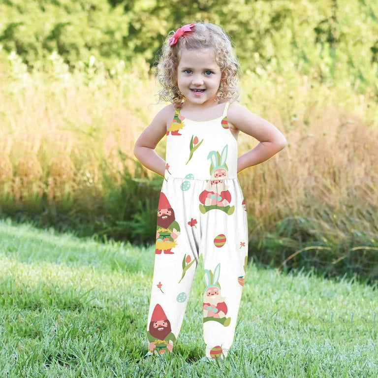 Penkiiy Baby Girls Boys Easter Romper 2024 Summer One Piece Egg