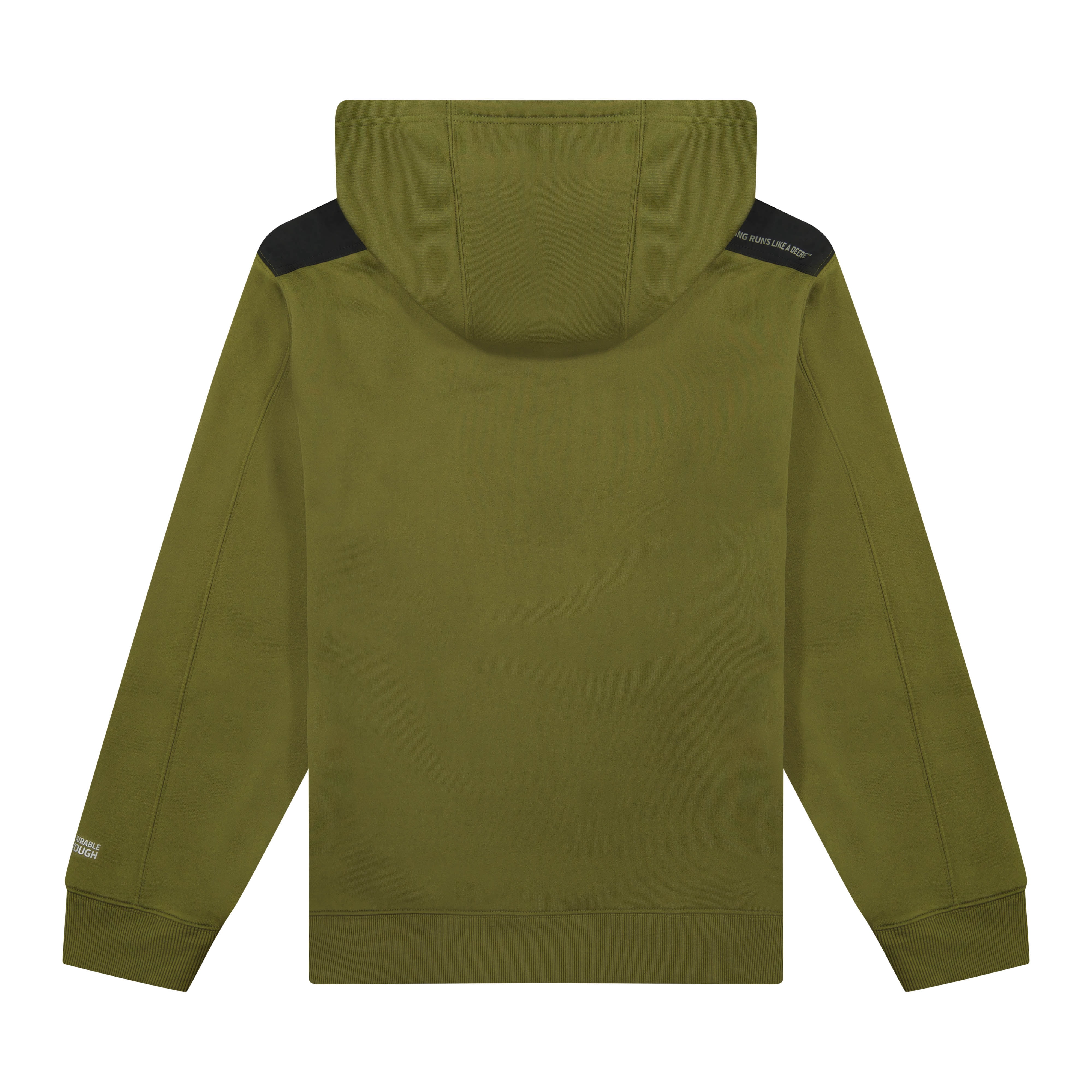 John Deere Men’s Reinforced Pull Over Fleece Hoodie With Nylon Trim, Sizes S-3XL