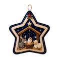 thumbnail image 5 of Christmas Felt Nativity Ornament, Star Shaped Hanging Decoration With Manger Donkey and Sheep for Christmas Tree Wall Door Window Wreath Holiday Decor, 2.36 inch B, 5 of 6