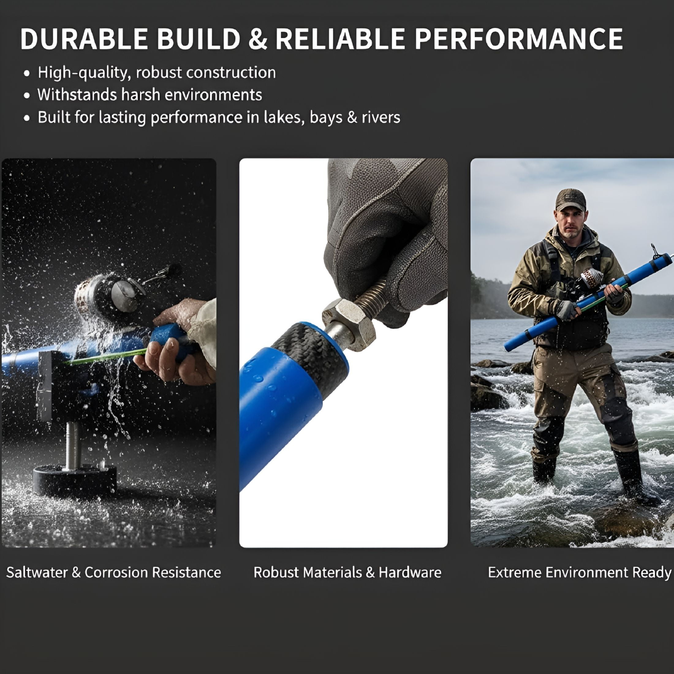 BESTSKY Fishing Catapult Rod with Interchangeable Handle,38cm Portable Travel Fishing Pole,Catapult Lure System for Saltwater & Freshwater,Compact Design Ideal for Travel,Gift for Anglers