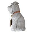 thumbnail image 5 of Adorable Grey Schnauzer Dog Sitting With Jingle Collar Greetings Sign Statue, 5 of 9