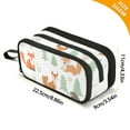 thumbnail image 4 of FORMRS Pencil Case with 3 Compartments Zipper Pouch, Elementary School Level and up, Cartoon Fox Pattern, 4 of 8