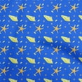 thumbnail image 1 of oneOone Cotton Jersey Blue Fabric Ocean Watercolor Starfish Craft Projects Decor Fabric Printed By The Yard 58 Inch Wide, 1 of 4