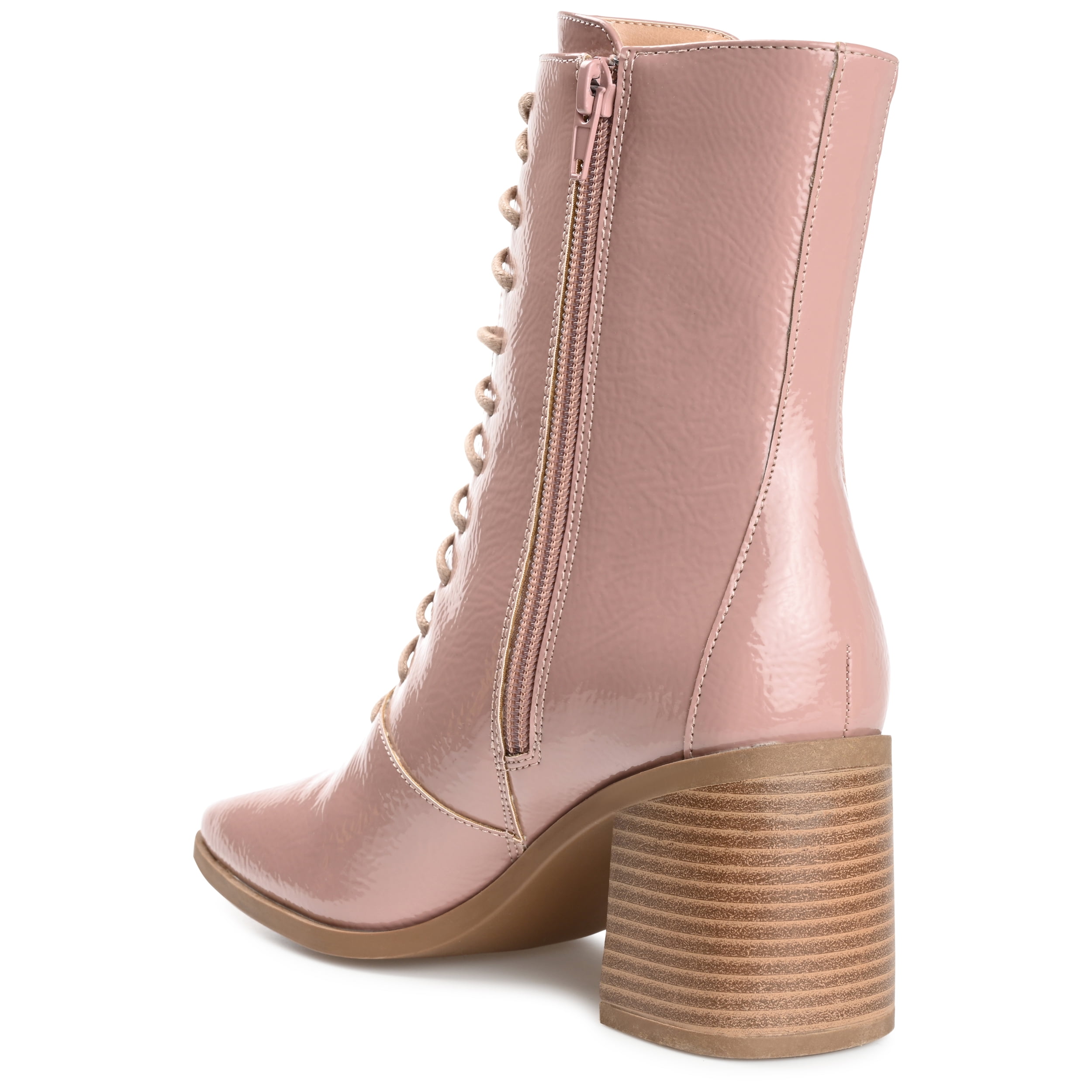 Journee Womens Covva Inside Zip Stacked Heel Booties, Widths Available