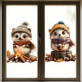 thumbnail image 5 of Fall Window Decals Squirrel Window Stickers, 1 Pack 11.5 Inch Fall Thanksgiving Reusable Removable Static Cling Stickers for Living Room Kitchen Entryway, 5 of 6