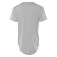 thumbnail image 2 of Men's Premium Longtail Tee Shirt with Side Zippers Hip Hop Longline Elongated, 2 of 4