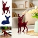 thumbnail image 1 of Adorno de figurilla de ciervo de Navidad | Textura suave de flocos • Decoración elegante de coleccionables • Decoración navideña versátil para casa, oficina, bar • Regalo ideal para amantes de la, 1 of 8