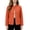 Orange, variant on Womens Jackets Corduroy Quilted Stand Collar Button Down Coat Embossed Pattern Casual Warm Outerwear Pockets (M, Orange)