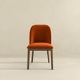 thumbnail image 5 of Noble House Robert Kaitlyn Dining Chair Set, Mid-Century Modern Velvet Upholstery, Set of 2, Burnt Orange, 5 of 5