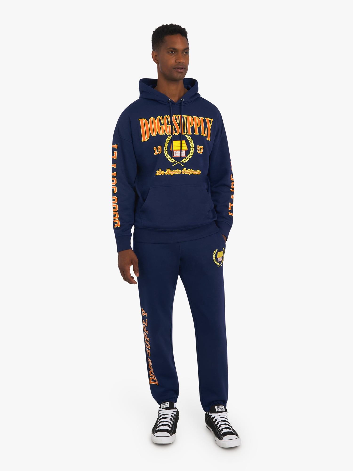Dogg Supply by Snoop Dogg All-Gender Young Men's and Women's Collegiate Sweatshirt Hoodie, Sizes XS - 5XL