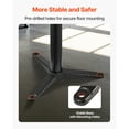 thumbnail image 6 of KFFKFF Pedestal Stand for Bench Grinder, Floor Vise with Mounting Plate of 12" x 10", Pedestal with 5-Stage Height Adjustability & Compartment for Grinding Wheel Storage, Robust Cast Iron Foundation, 6 of 9