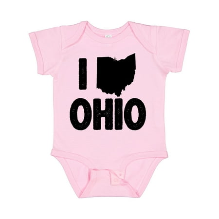 

Inktastic I Love Ohio with State Silhouette Gift Baby Boy or Baby Girl Bodysuit