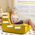 thumbnail image 5 of NBLDGT Bean Bag Chair for Adults, Single Lounge Chair with Lumbar Pillow, Comfy Floor Sofa with High-Resilience Foam, Lazy Accent Chair for Living Room, Bedroom, Apartment, Or Reading Corner, Yellow, 5 of 12