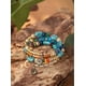 thumbnail image 2 of Xiao Hua Pulseras de cuentas irregulares multicapa estilo bohemio retro de verano con dijes de flores, joyería étnica para mujer, color negro, 2 of 4